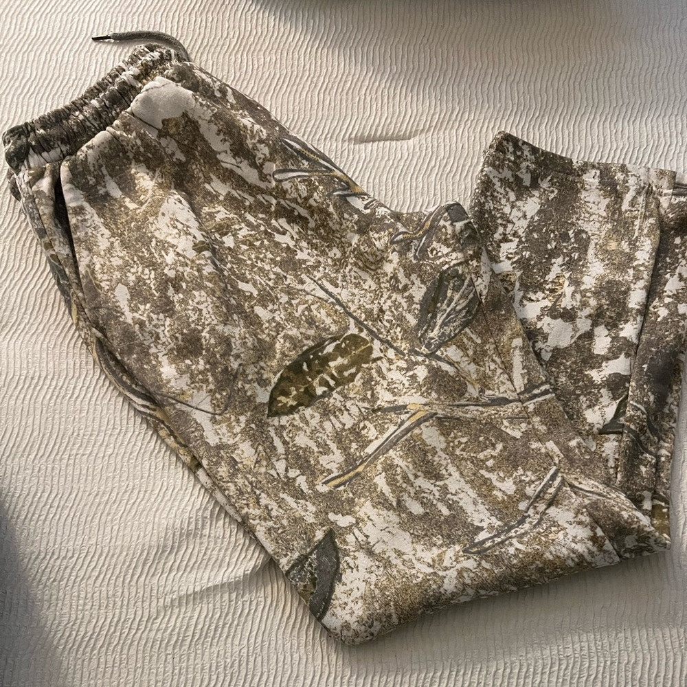 Camo Print Straight Leg Sweats